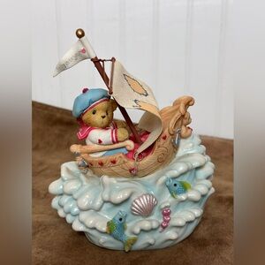 Cherished Teddies Rocking Musical Figurine. “Set Sail Toward New Adventures”